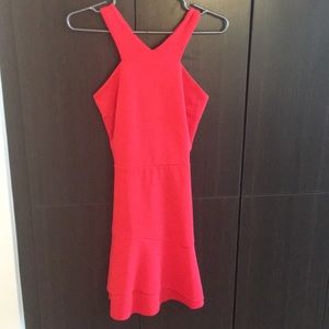 Aqua bright coral dress